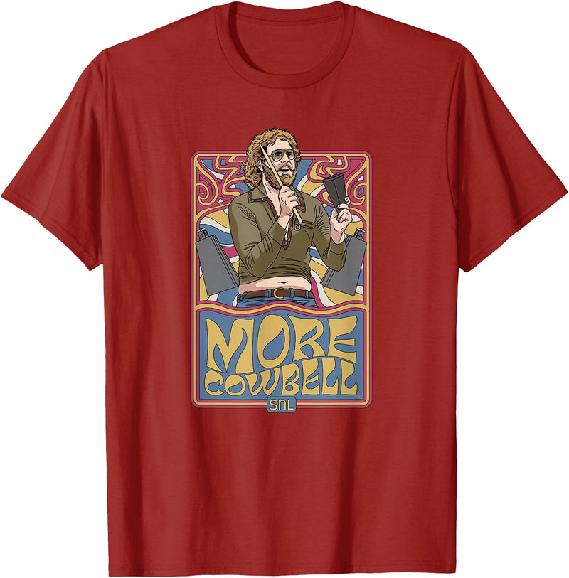 Saturday Night Live SNL More Cowbell Gene Frenkle T-Shirt - Cranberry Red