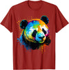 Cute Panda Lovers Kawaii Asian Bears Gifts DAIMMER Watercolor Panda T-Shirt - Cranberry Red