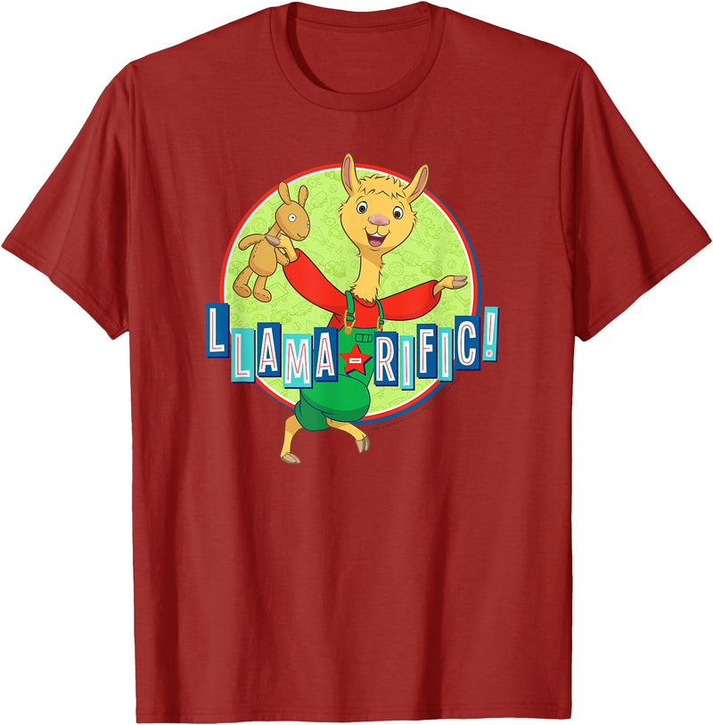Llama Llama Netflix Red Pajama Llama-rific Tee Shirt T-Shirt - Cranberry Red