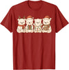 Christmas Holiday Co. Polar Bears Kids Boys Girls Christmas Polar Bears T-Shirt - Cranberry Red