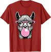 Llama Lovers Funny Animal Tee for Men Women & Kids Cute Llama Shirt for Women Funny Llama Lovers T-Shirt - Cranberry Red