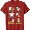 Funny Guinea Pig Shirts Guinea Pig Yoga - Fitness Exercise Animal Rodent Pet Lover T-Shirt - Cranberry Red
