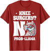 Llama Alpaca Lover Gifts Knee Surgery No Prob-llama Llamas Animal Lover T-Shirt - Cranberry Red