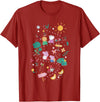 Peppa Pig Follow The Path To The Forest Group Shot T-Shirt - Cranberry Red