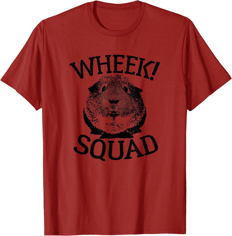 Guinea Pig Squads Guinea Pig T-shirts Wheek Squad Cute Funny Guinea Pig Shirts T-Shirt - Cranberry Red