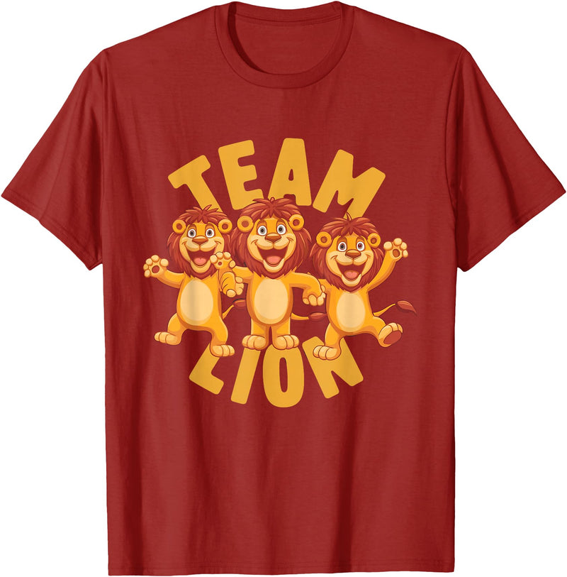Lion Design for Lion Lovers Team Lion Stuff | Lion Costume | Products for Lion T-Shirt - Cranberry Red