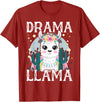 Llama Lover Gift Co. Drama Llama for Kids T-Shirt - Cranberry Red