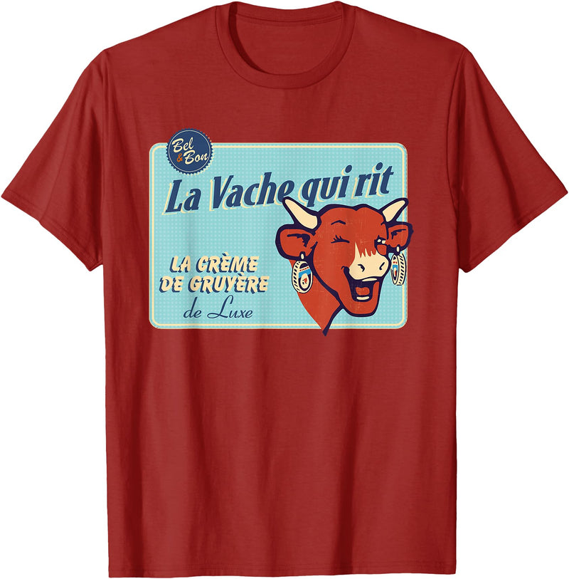 The Laughing Cow Luxury Cream Of Gruyere T-Shirt - Cranberry Red