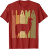 Alpaca Llama Vintage Llama Farming Designs. Llama Vintage Alpaca Llama Lover Retro Alpaca Farmer T-Shirt - Cranberry Red