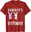 Every Bunny’s Favorite Bartender Easter Rabbit T-Shirt in Cranberry Red