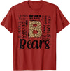 School & Teacher Apparel Teeready - Back To School Bears School Sports Fan Team Spirit Vintage T-Shirt - Cranberry Red