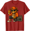 Creative & Funny Teddy Bear Gifts Hip Hop Teddy Bear T-Shirt - Cranberry Red