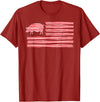 Symbolizes Roasts Hog Meat Sweet Bacon Clothing Sweet Salted Smoke Meaty Pig Flag Artwork Bacon T-Shirt - Cranberry Red