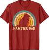 Hamster Dad Father's Day Vintage Style Hamster Dad Daddy T-Shirt - Cranberry Red