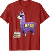 Llama Pinata Birthday Clothing Family Party Bruh Its My Birthday Llama Pinata Boy Girl Family Party Bday T-Shirt - Cranberry Red