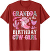 Pink Western Cowgirl Bday Party Family Matching Grandpa Of The Birthday Cow-Girl Rodeo Cowgirl Bday T-Shirt - Cranberry Red