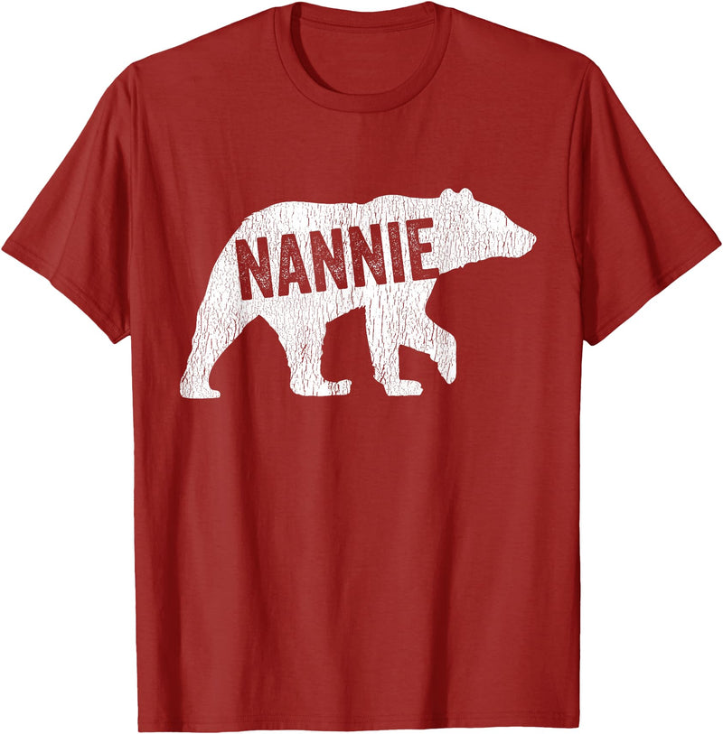 Matching Family Bear by Foxio Nannie Bear Matching Family Camping Bear Funny Nannie T-Shirt - Cranberry Red