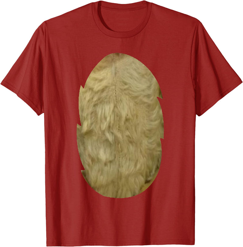 DIYhalloween Bear Costume Fuzzy Tummy for Kids DIY Halloween Costume T-Shirt - Cranberry Red