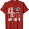 Highland Cow Print 4 Year Old Girl Birthday Gifts 4 Ever Moody Scottish Highland Cow 4th Birthday Girl T-Shirt - Cranberry