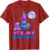 It's My Birthday for Llama Party T-Shirt - Cranberry Red