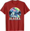 Alaska Cruise Trip Alaska Northern Lights Aurora Viewing Vacation Alaska Trip T-Shirt - Cranberry Red