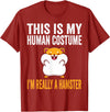 This is My Human Costume I'm Really A Hamster Halloween Kids T-Shirt - Cranberry Red