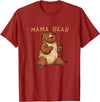 Happy Mama Bear Cool Vibes with Mama Bear Costume T-Shirt - Cranberry Red
