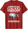 This is My Human Costume I'm Really a Water Buffalo T-Shirt T-Shirt - Cranberry Red