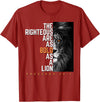 Funny The Righteous Are As Bold As A Lion Bible Verse T-Shirt - Cranberry Red