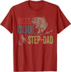 Reel Cool Step-Dad Fishing Fathers Day Tee Fishing Reel Cool Step-Dad Fishing T-Shirt - Cranberry Red