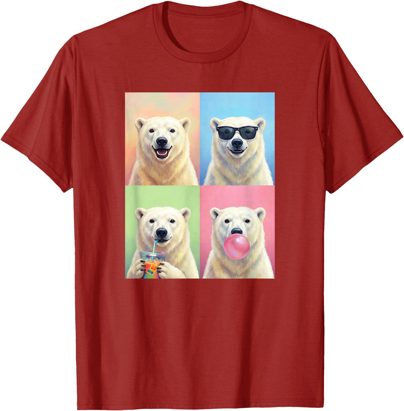 polar bears polar bear Shop Polar Bears Funny Polar Bear T-Shirt - Cranberry Red