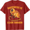 Happiness Is A Golden Lion Tamarin Tees Co. Glück ist ein Goldener Löwe Tamarin Monkeys Zoo Keeper T-Shirt - Cranberry Red
