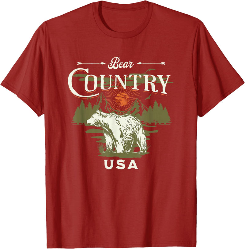 Bear Country USA Rapid City South Dakota T-Shirt - Cranberry Red