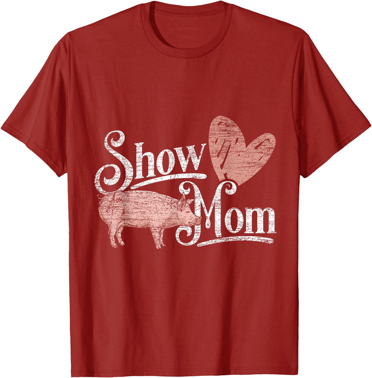 Azienda Agricola Maiale Shirt Pig Gift Idea Show Mom Pig T-Shirt - Cranberry Red