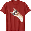 Ällamaco. Llama Alpaca Lama Sunglasses T-Shirt - Cranberry Red