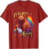 Mom Hugs Proud Mama Mom Bear LGBT Gay Pride LGBTQ Flag T-Shirt - Cranberry Red