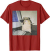 Cyber Hamster Meme Cringe Funny Animal Vintage Graphic Tee T-Shirt - Cranberry Red