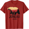 Juneau Alaska Souvenirs & Gifts Juneau Alaska Vintage Grizzly Bear Souvenir Gift T-Shirt - Cranberry Red