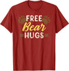 Bear Gay Pride by Content Design Studio Bear Community, Free Bear Hugs, Bear Flag, Gay Bear Pride T-Shirt - Cranberry Red