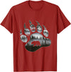 One Nature Designs Touching Ghost of the Spirit Bear Paw T Shirt T-Shirt - Cranberry Red