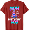 Llama Boys Kids Lovers Creations Llama Mom Shirt - Birthday Boy’s Cute Matching Party Outfit T-Shirt - Cranberry Red