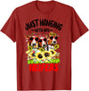 Women's Funny Cows Heifer Farm Animal Just Hanging With My Heifers Cow Farm Animal Lovers Funny T-Shirt - Cranberry Red