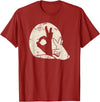 Rabbit Hand Shadow Puppet Bunny Animal Shadow T-Shirt in Cranberry Red