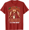 Bear Coffee Lover Sarcastic Bear Coffee Is A Food Group Bear Coffee T-Shirt - Cranberry Red