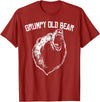 Miftees Grumpy Old Man Club Grumpy Old Bear T-Shirt - Cranberry Red