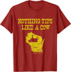 Funny Farm Nothing Tips Like A Cow Wisconsin T-Shirt - Unisex-Adults, Green, Small, Short Sleeve, Cotton, Polyester -