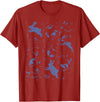 Celestial Outer Space Science Astronaut Rabbit Animal Bunny T-Shirt in Cranberry Red