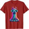 Llama Gamer Lovers Animal Men Women Kids Llama Gaming Animal Video Games Funny Llama T-Shirt - Cranberry Red