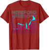 Hereford Gifts Hereford Cattle Hereford Cow Farmer Retro T-Shirt - Cranberry Red