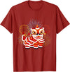 Happy Chinese New Year 2025 Lion Dance Chinese New Year Lunar New Year T-Shirt - Cranberry Red